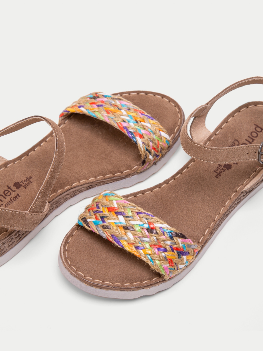 woven fabric sandals